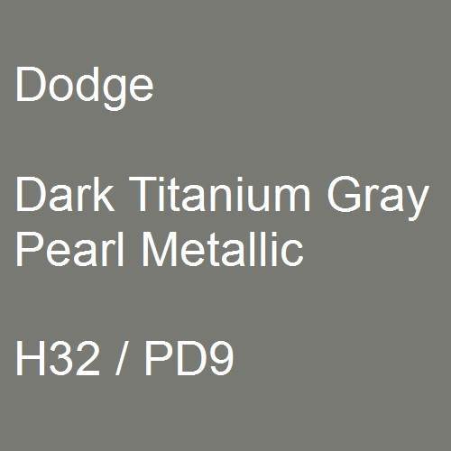 Dodge, Dark Titanium Gray Pearl Metallic, H32 / PD9.